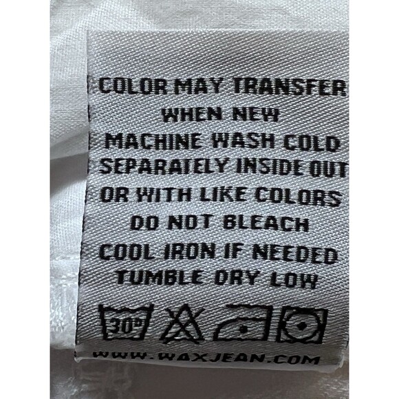 Wax Jeans Butt I Love You Women Sz 16 Soft Stretch Skinny Distressed 36x27 White - Picture 8 of 10